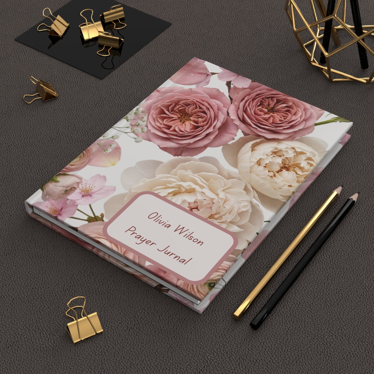 Floral Prayer Hardcover Journal — Personalized Olivia Wilson Design