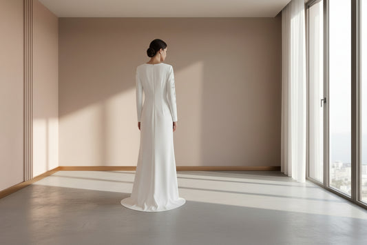 Embroidered and Beaded Long Dress