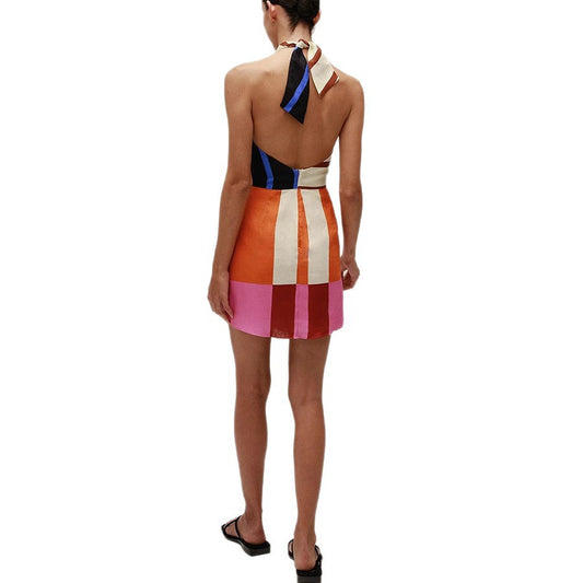 Striped Multicolor Linen Dress