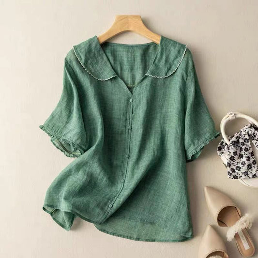 Boho Cotton-Linen Blouse