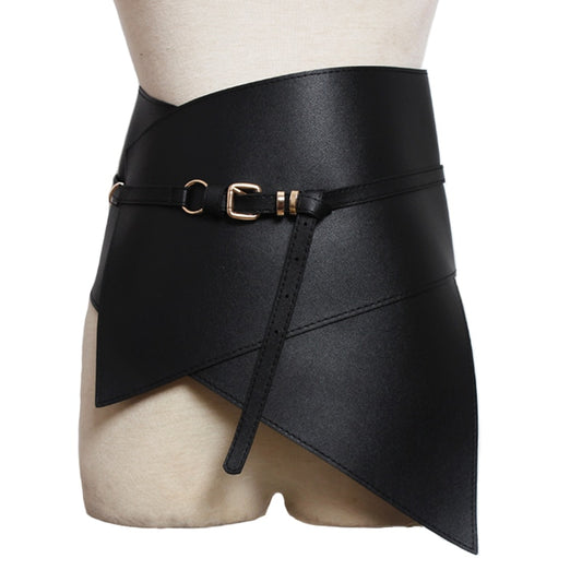 Leather wide Belt Adjustable High Waist
