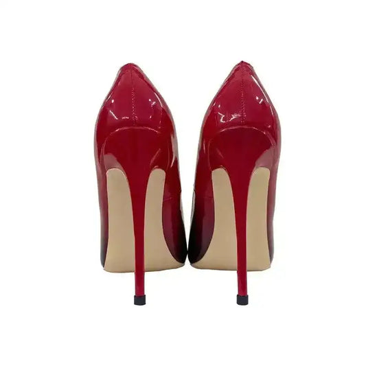 Red-Black Gradient High Heels Stilettos-1