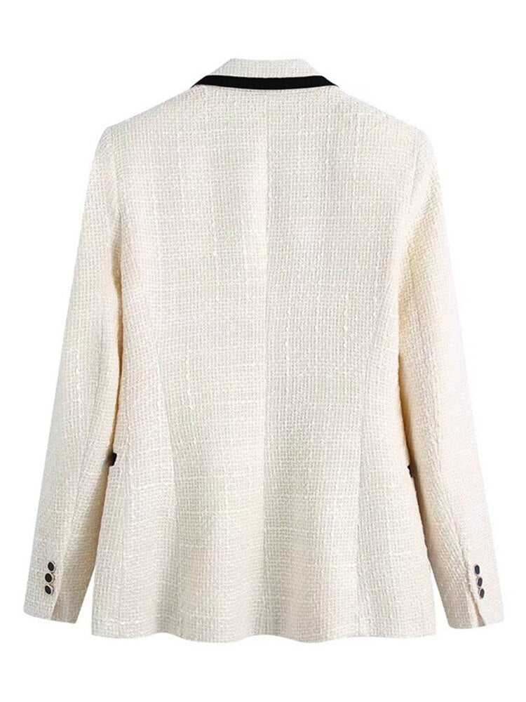 Tweed double breasted blazer