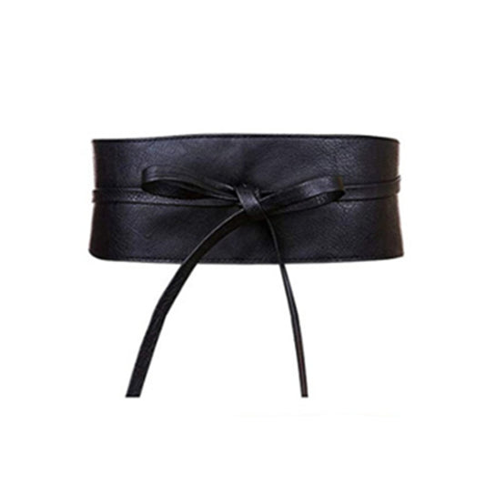 Bowknot Faux Leather Wrap Around Belt