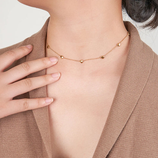 Cute Simple Luck Heart  Necklaces