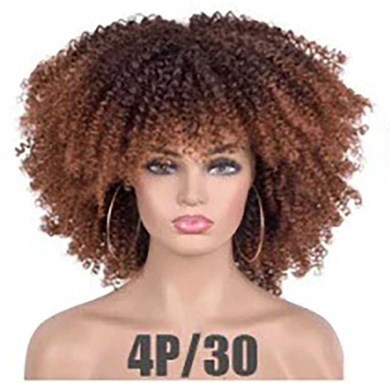 Curly Hair Wig Full Head Set