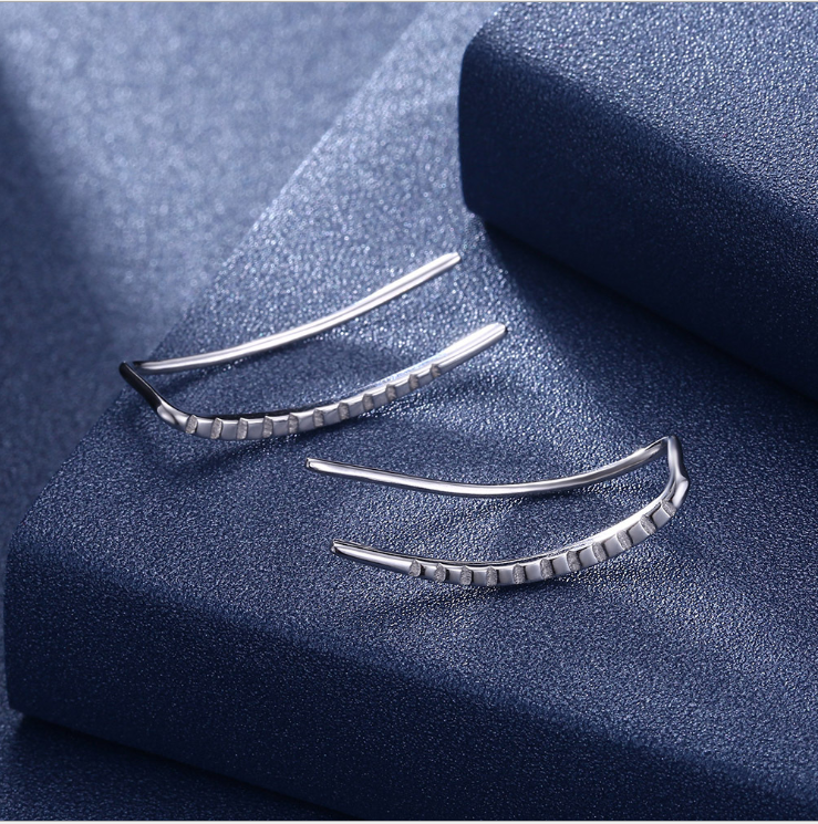 Handmade Hammered Cuff Clip Minimalist Earrings