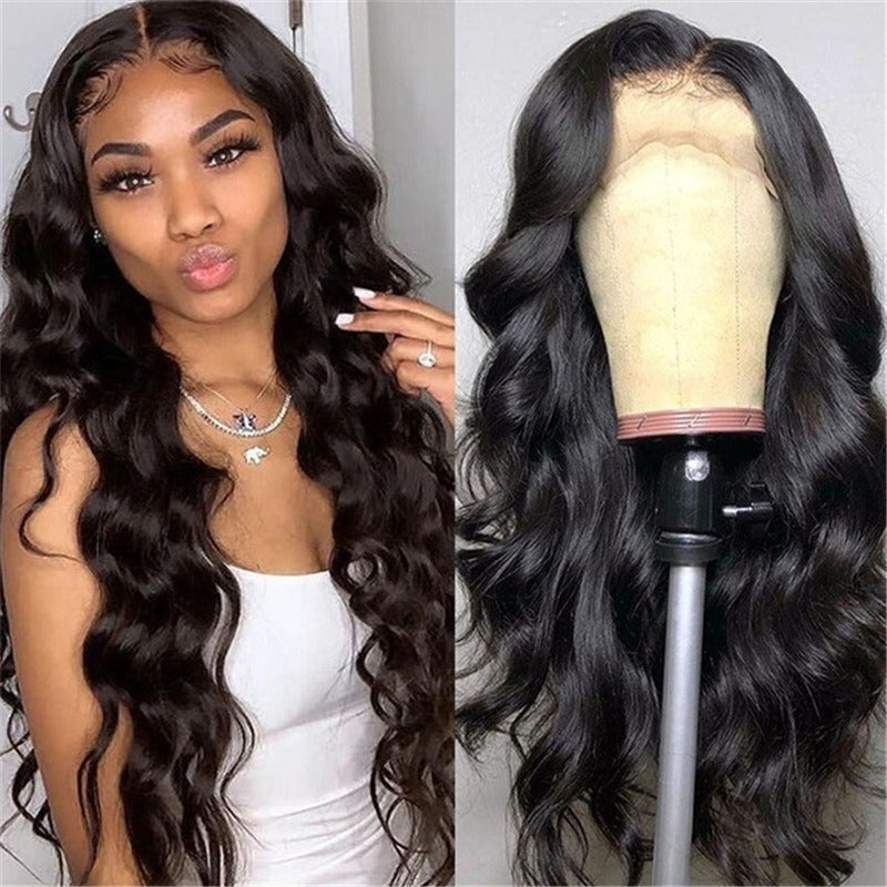 Medium-Parted Long Wig Curly Hair