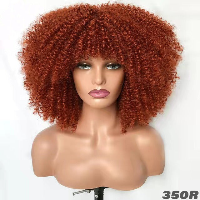 Curly Hair Wig Full Head Set