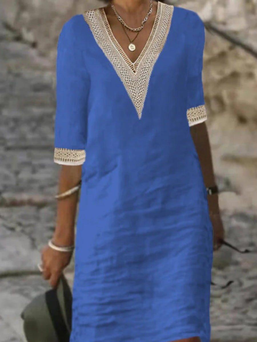 Elegant Linen Cotton Dress