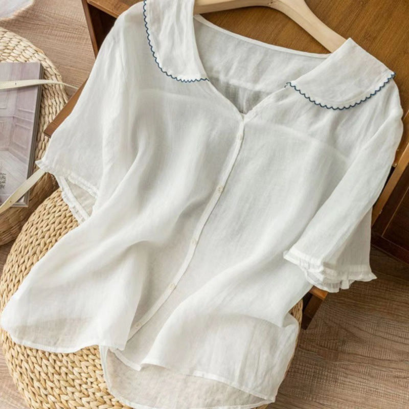 Boho Cotton-Linen Blouse