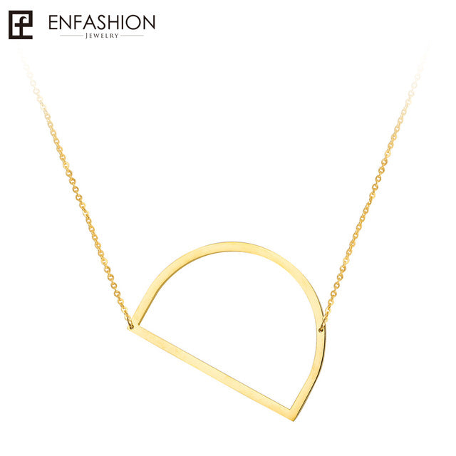 Letter Pendant Necklace 24K gold-plated