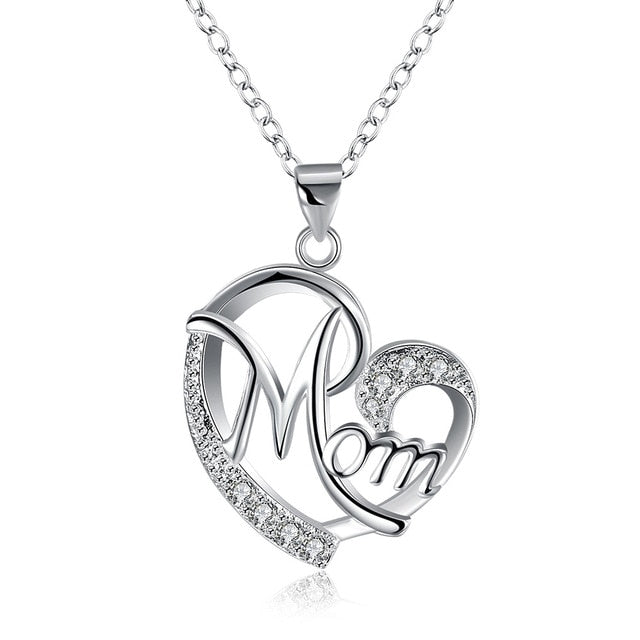 Rose Zircon Necklaces Heart Pendant Necklace