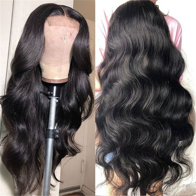 Medium-Parted Long Wig Curly Hair