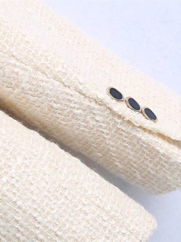 Tweed double breasted blazer