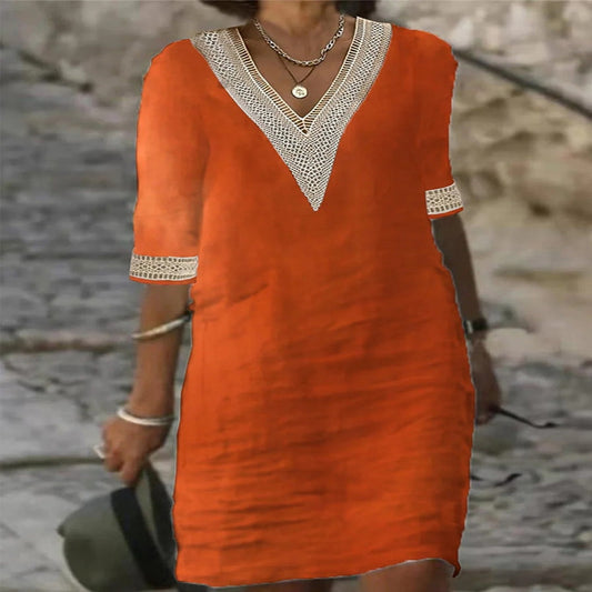 Elegant Linen Cotton Dress