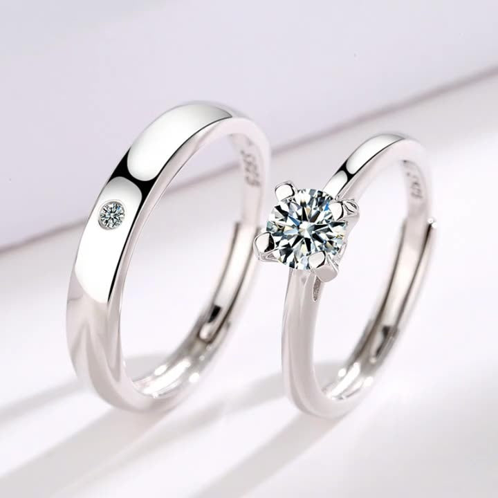 S925 Silver 520 Wedding Couple Ring