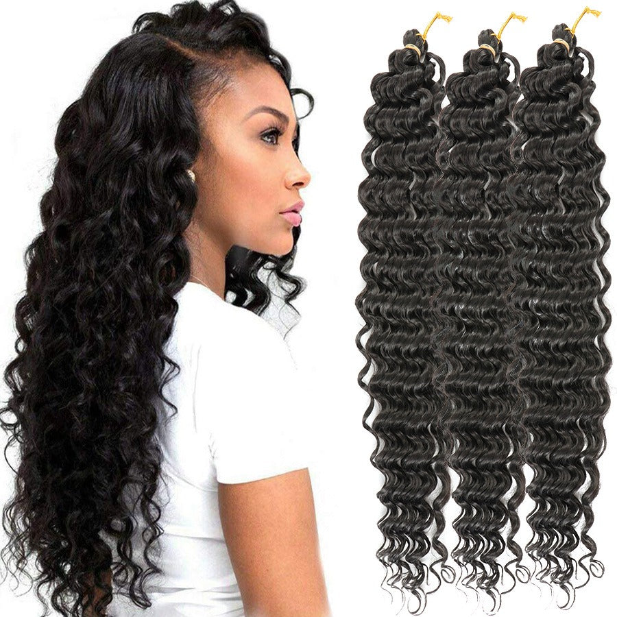 African crochet Deep Wave Braided Hair