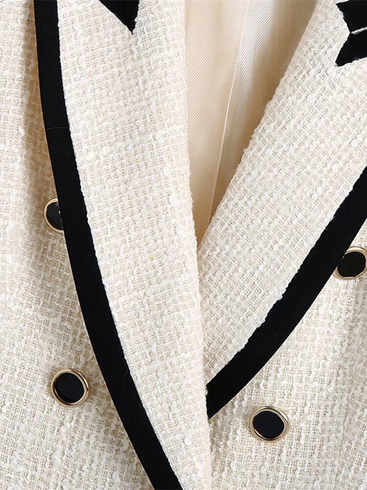 Tweed double breasted blazer