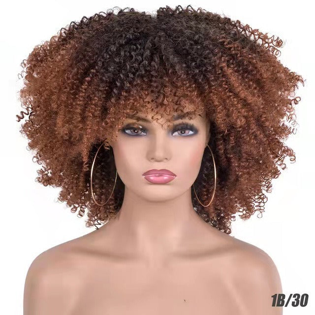 Curly Hair Wig Full Head Set