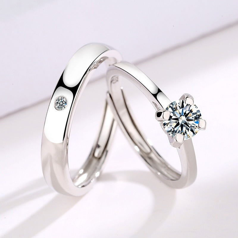 S925 Silver 520 Wedding Couple Ring