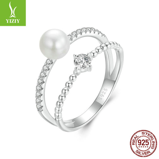 Freshwater Pearl Moissanite Ring