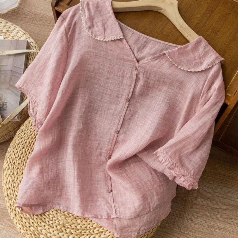 Boho Cotton-Linen Blouse