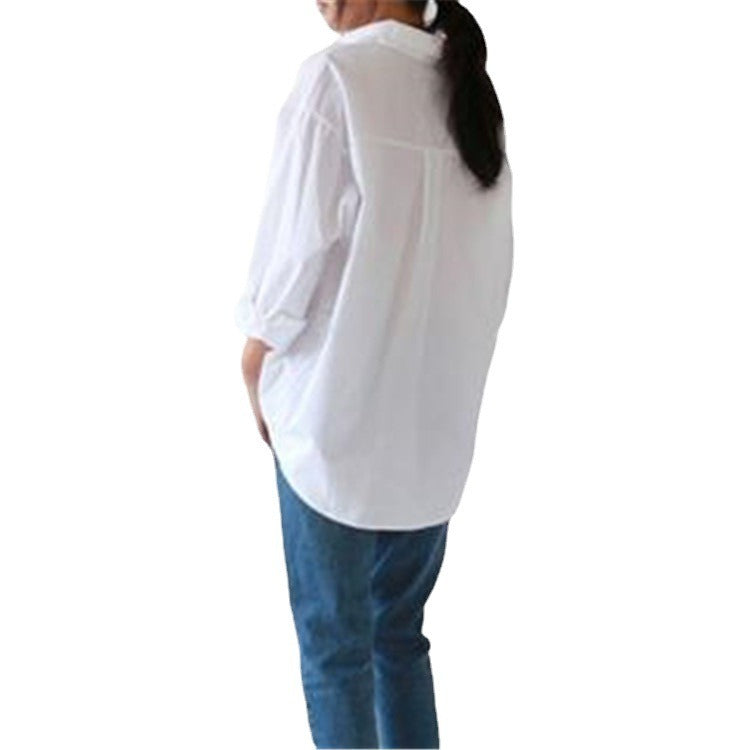 White long sleeved shirt with loose fitting
