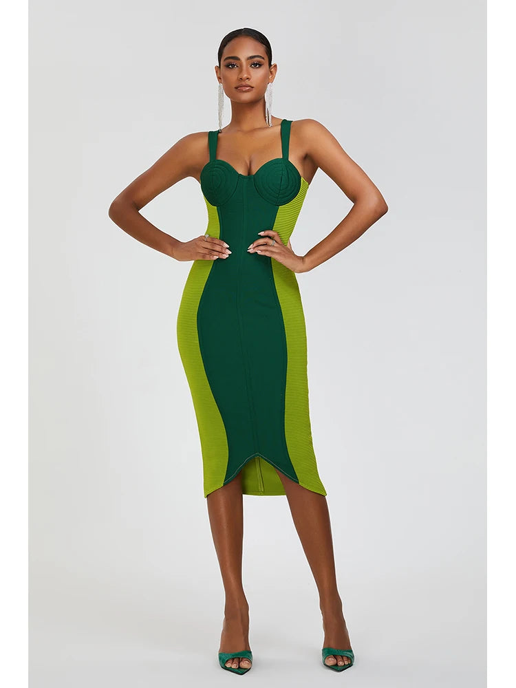 Green Bandage Runway Dress