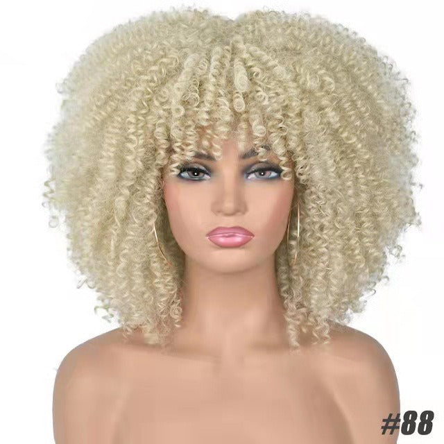 Curly Hair Wig Full Head Set