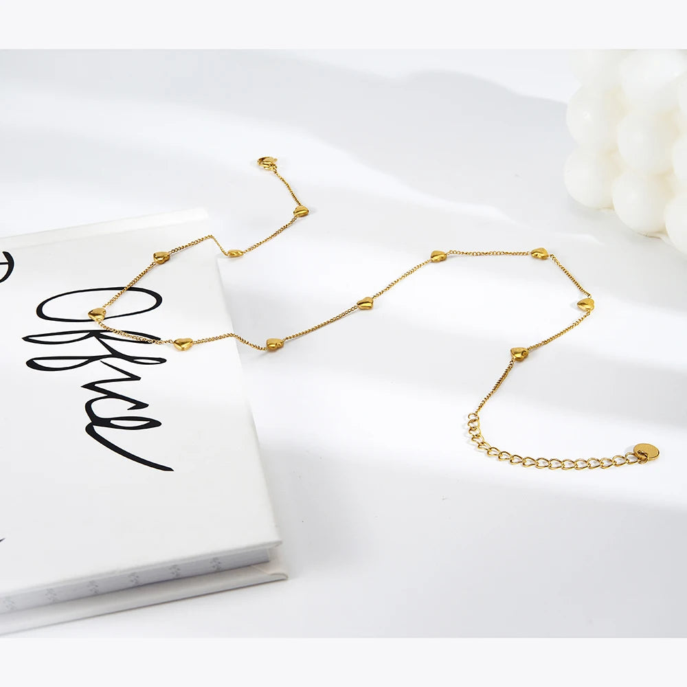 Cute Simple Luck Heart  Necklaces
