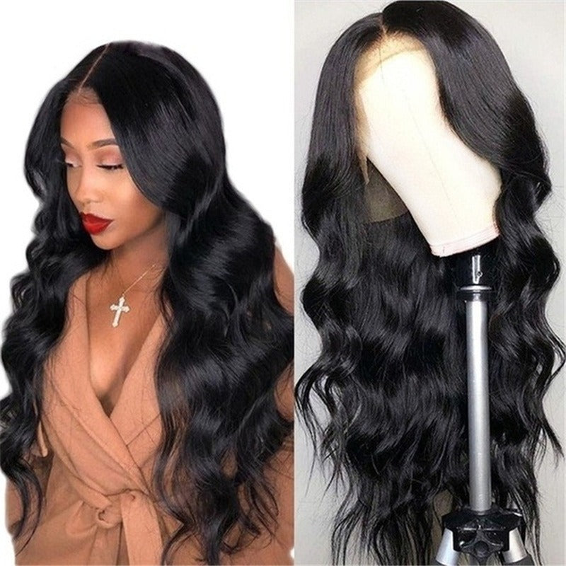 Medium-Parted Long Wig Curly Hair