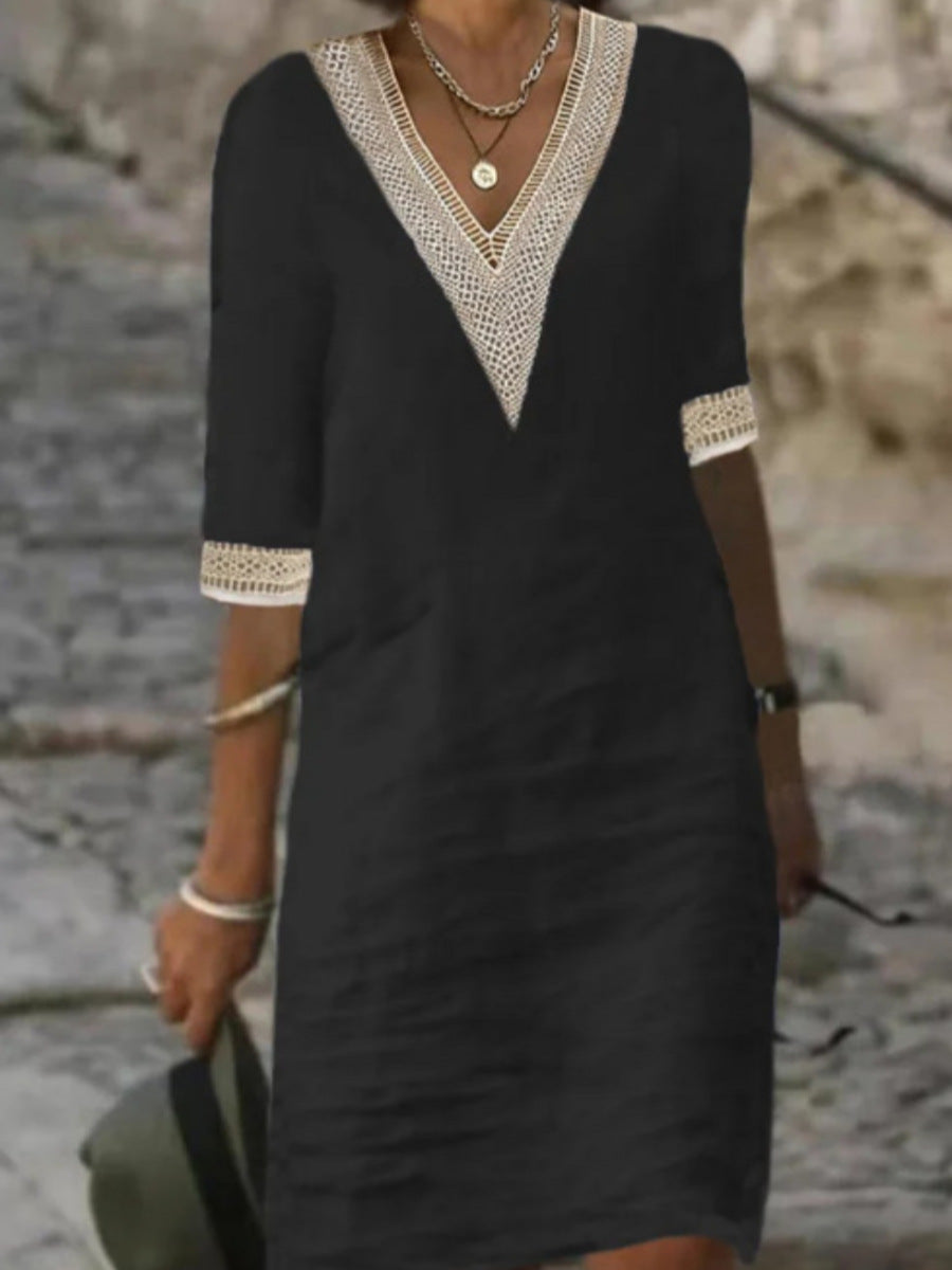 Elegant Linen Cotton Dress