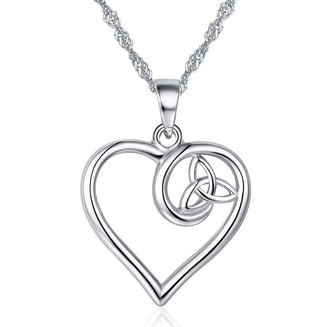 Rose Zircon Necklaces Heart Pendant Necklace