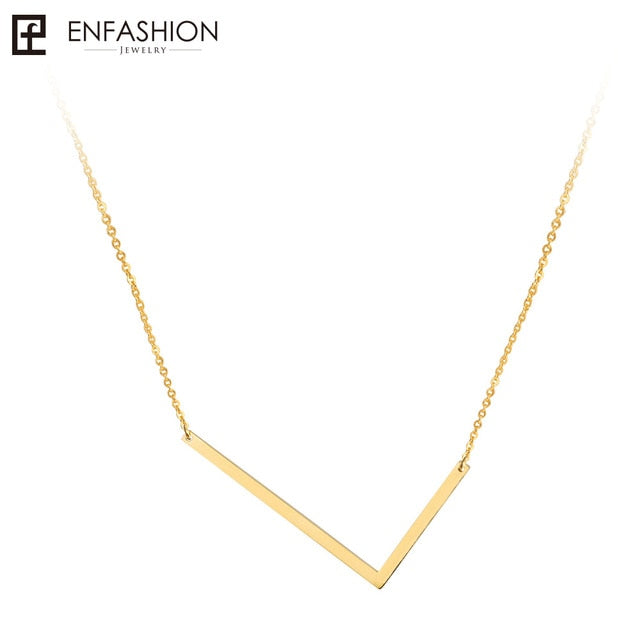 Letter Pendant Necklace 24K gold-plated