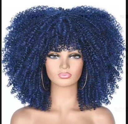 Curly Hair Wig Full Head Set