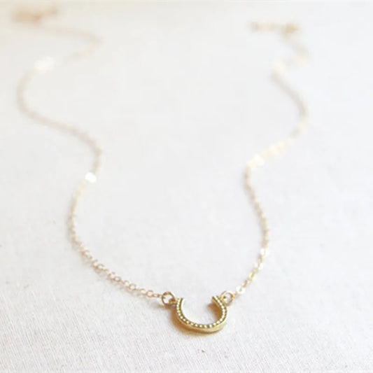 Horseshoe Pendant Necklace 925 Sterling Silve