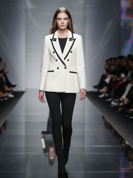 Tweed double breasted blazer