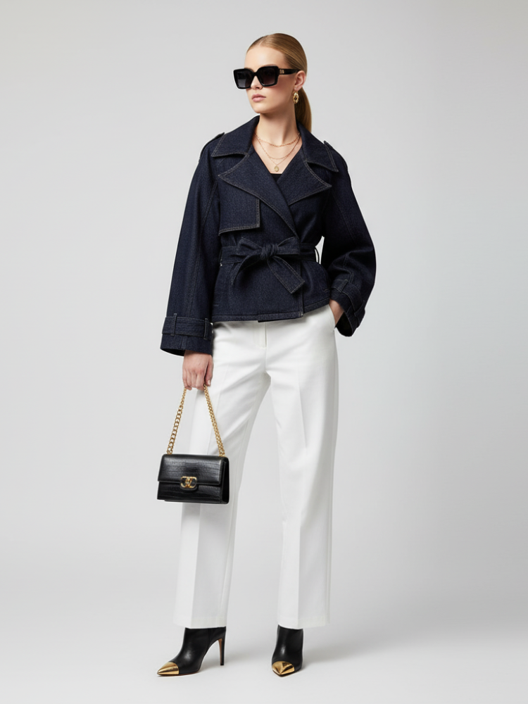 Women's Cropped Denim Jacket SOHO ECO FASHION BYMANYC ® New York