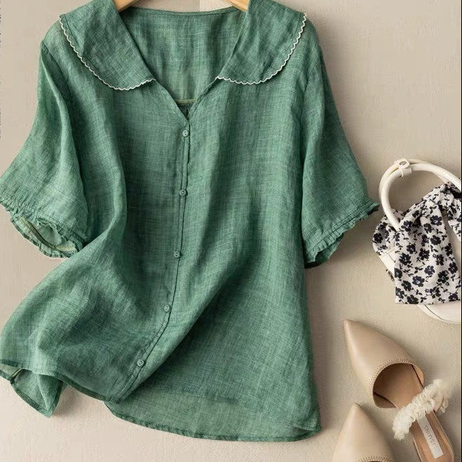 Boho Cotton-Linen Blouse