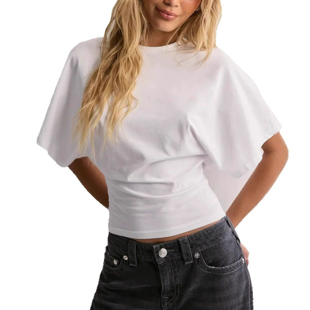 Round Neck Bat Sleeve T-Shirt for Women