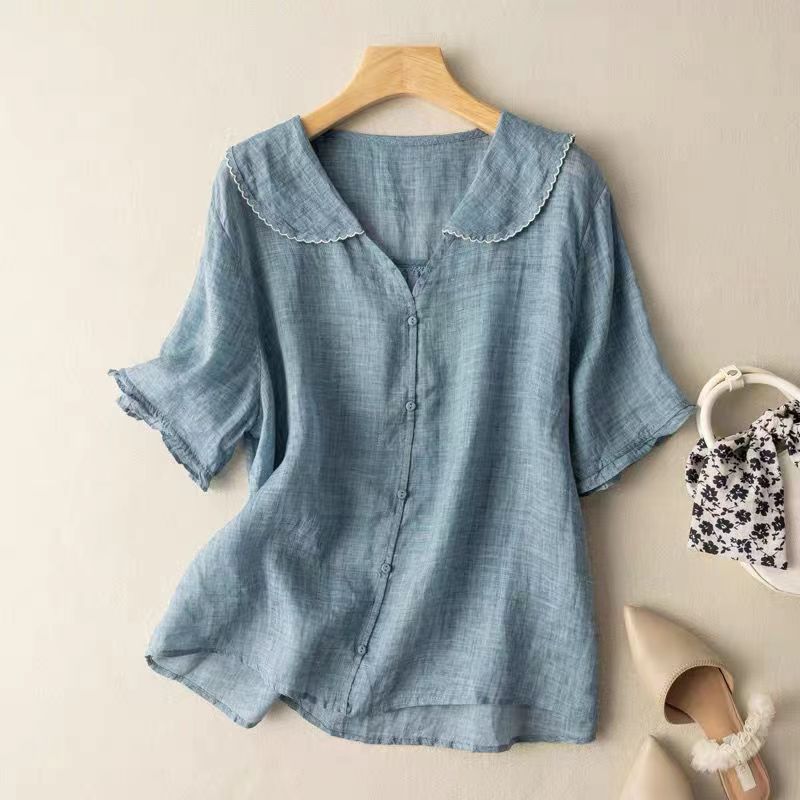 Boho Cotton-Linen Blouse