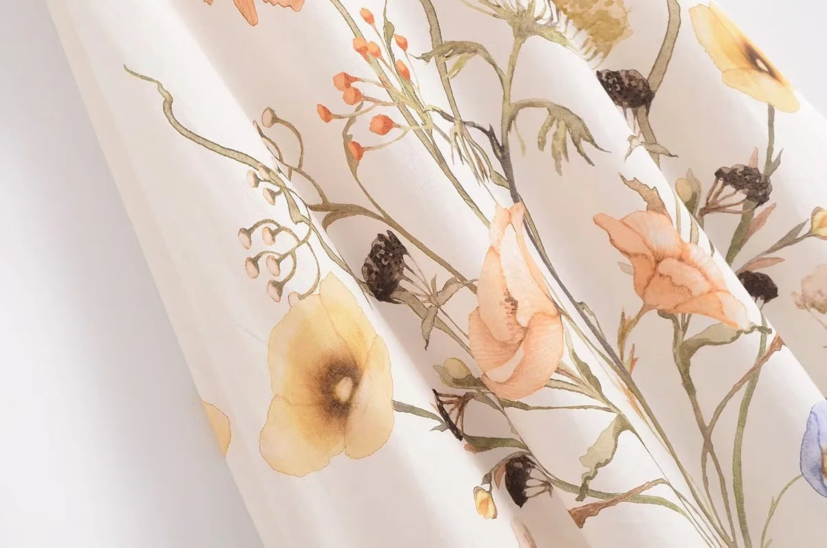 Elegant Strapless Printed Floral Dress